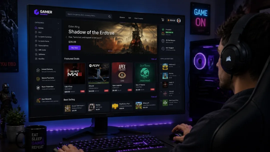 Gamers using Gaming Marketplaces.webp
